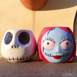Jack Skellington & Sally Ceramic Mug Set
